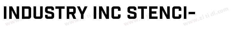 industry inc stenci字体转换